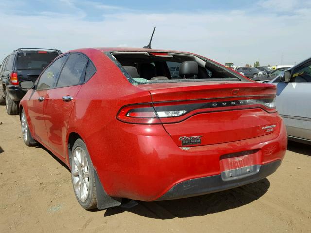 1C3CDFCB7ED668125 - 2014 DODGE DART LIMIT RED photo 3