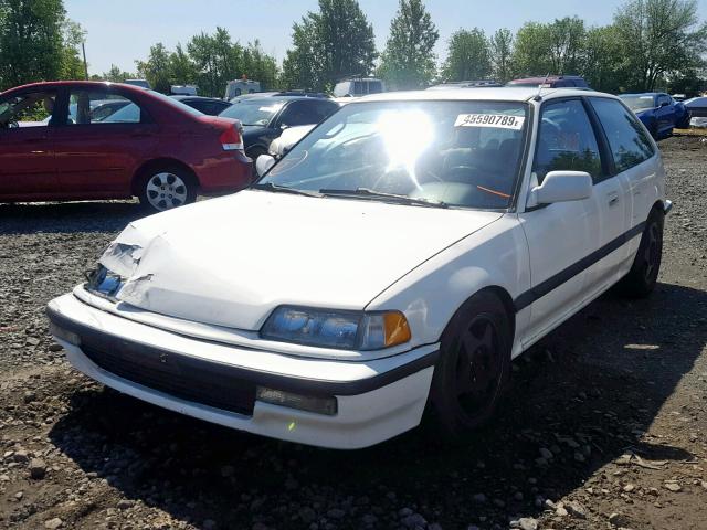 2HGED6353MH564104 - 1991 HONDA CIVIC DX WHITE photo 2