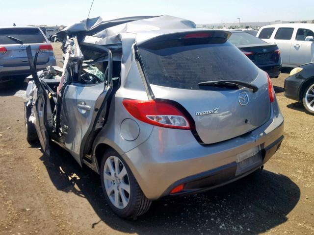 JM1DE1LY7C0137340 - 2012 MAZDA MAZDA2 SILVER photo 3