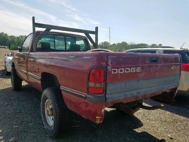 1B7JF26Z3TJ148985 - 1996 DODGE RAM 2500 RED photo 3