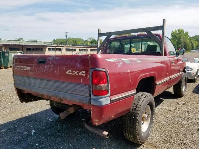 1B7JF26Z3TJ148985 - 1996 DODGE RAM 2500 RED photo 4