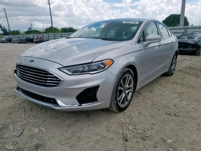 3FA6P0CD2KR139172 - 2019 FORD FUSION SEL WHITE photo 2