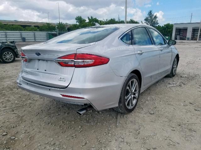 3FA6P0CD2KR139172 - 2019 FORD FUSION SEL WHITE photo 4