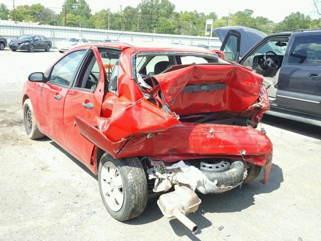 1FAFP34N57W101657 - 2007 FORD FOCUS ZX4 RED photo 3