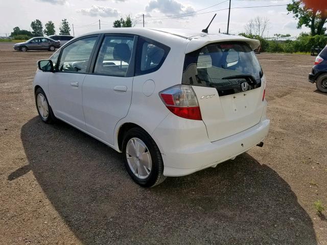 JHMGE88549S811265 - 2009 HONDA FIT LX WHITE photo 3