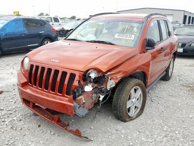 1J8FT47W68D699666 - 2008 JEEP COMPASS SP ORANGE photo 2