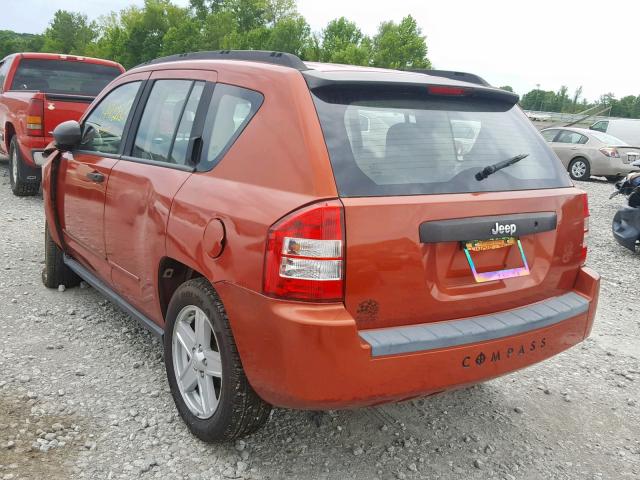 1J8FT47W68D699666 - 2008 JEEP COMPASS SP ORANGE photo 3