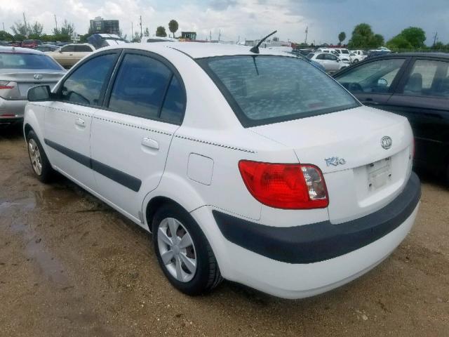 KNADE123466050774 - 2006 KIA RIO WHITE photo 3