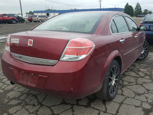 1G8ZS57N78F142428 - 2008 SATURN AURA XE RED photo 4