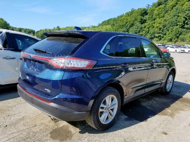 2FMPK4J88HBB08196 - 2017 FORD EDGE SEL BLUE photo 4