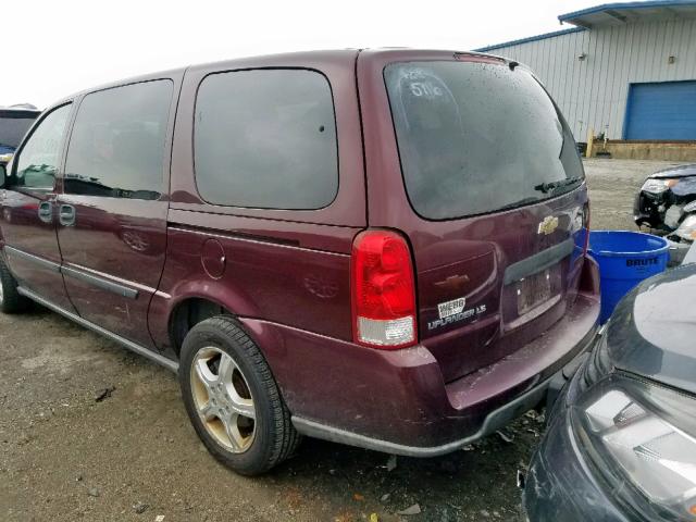 1GNDV23168D200475 - 2008 CHEVROLET UPLANDER L MAROON photo 3