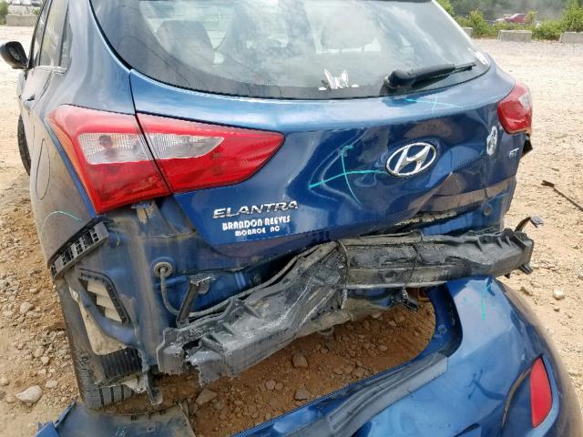 KMHD35LE6DU157166 - 2013 HYUNDAI ELANTRA GT BLUE photo 9