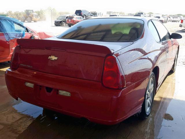 2G1WK15K779396523 - 2007 CHEVROLET MONTE CARL წითელი ფოტო 4