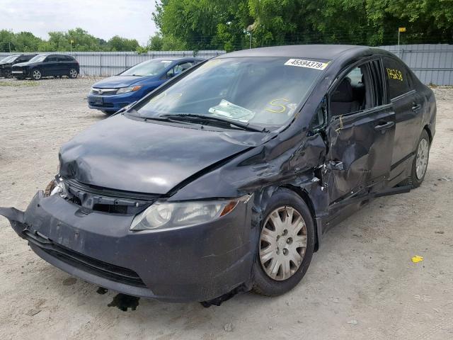 2HGFA16366H033878 - 2006 HONDA CIVIC DX V BLACK photo 2