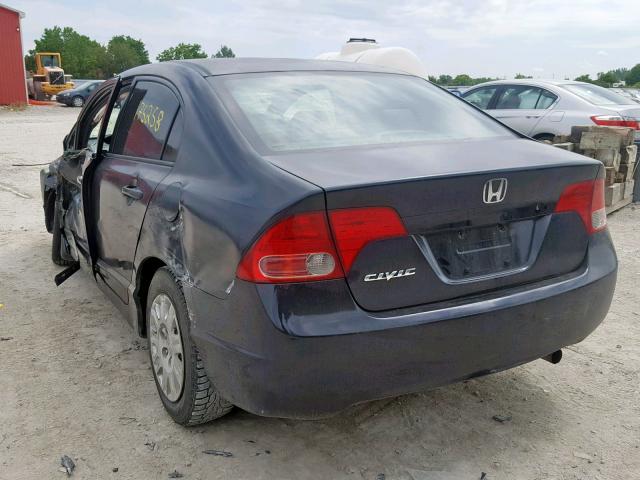 2HGFA16366H033878 - 2006 HONDA CIVIC DX V BLACK photo 3