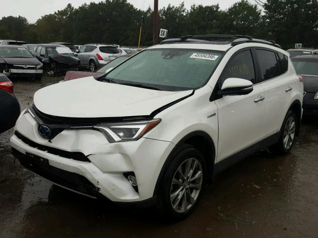 JTMDJREVXHD147129 - 2017 TOYOTA RAV4 HV LI WHITE photo 2