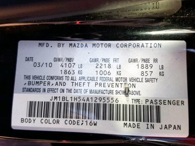 JM1BL1H54A1295556 - 2010 MAZDA 3 S GRAY photo 10