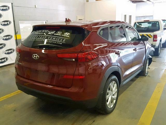 KM8J23A45KU997859 - 2019 HYUNDAI TUCSON SE BURGUNDY photo 4