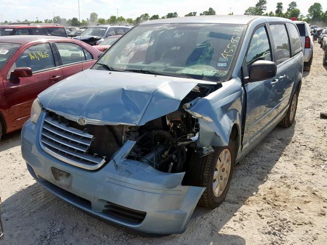 2A8HR44E09R506350 - 2009 CHRYSLER TOWN & COU BLUE photo 2