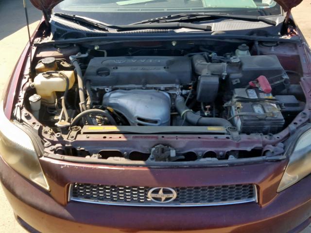 JTKDE167X50023413 - 2005 TOYOTA SCION TC წითელი ფოტო 7