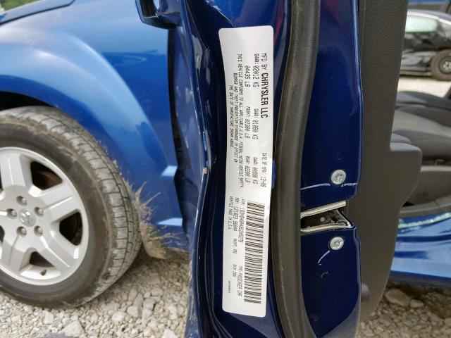 1B3HB48A49D205278 - 2009 DODGE CALIBER SX BLUE photo 10