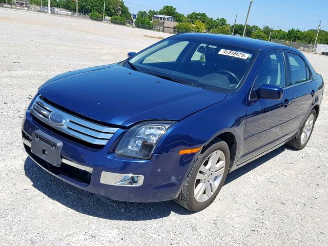 3FAHP081X7R141329 - 2007 FORD FUSION SEL BLUE photo 2