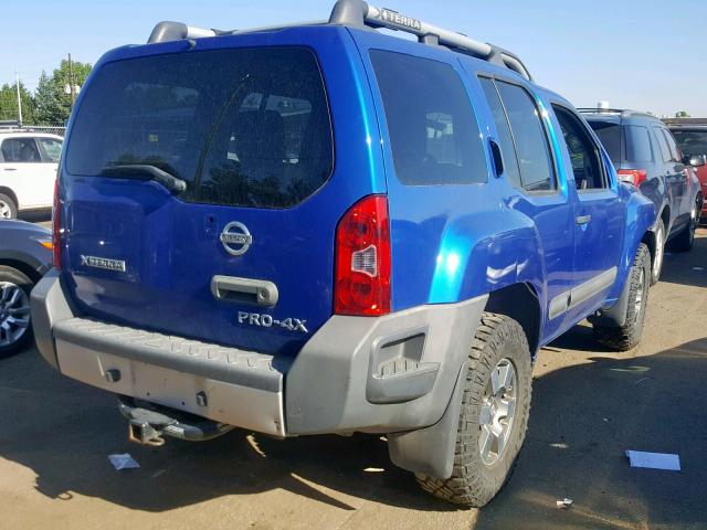 5N1AN0NW9DN823825 - 2013 NISSAN XTERRA X BLUE photo 4