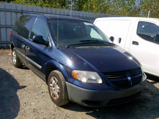 1D4GP25R35B186421 - 2005 DODGE CARAVAN SE BLUE photo 1