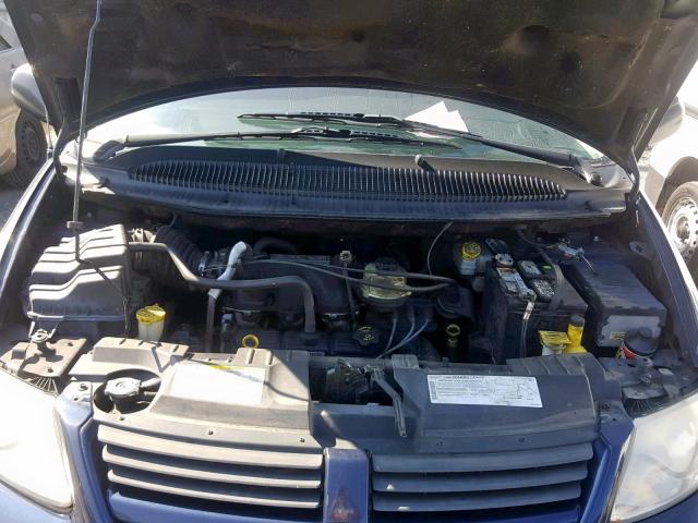 1D4GP25R35B186421 - 2005 DODGE CARAVAN SE BLUE photo 7