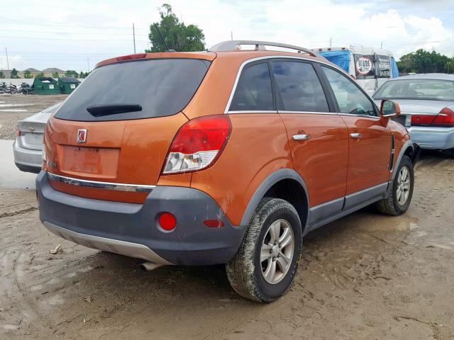 3GSCL33P88S673514 - 2008 SATURN VUE XE ORANGE photo 4