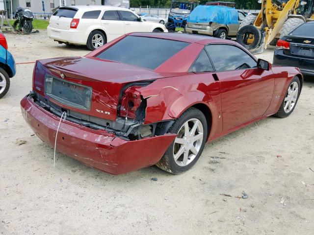 1G6YV36A175600869 - 2007 CADILLAC XLR BURGUNDY photo 4