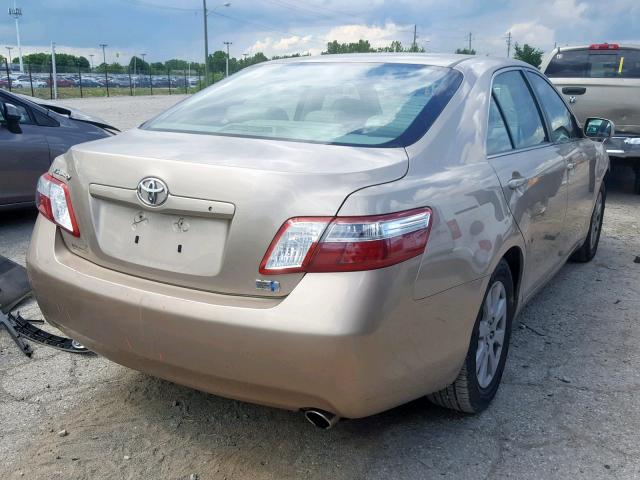 4T1BB46K48U035210 - 2008 TOYOTA CAMRY HYBR GOLD photo 4