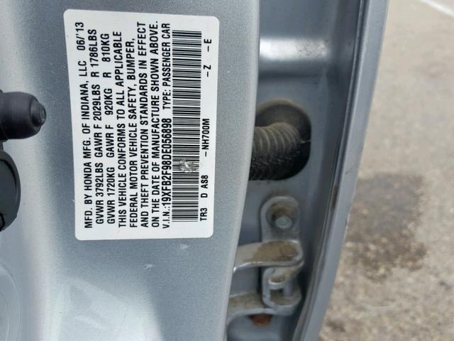 19XFB2F98DE056898 - 2013 HONDA CIVIC EXL 灰色 照片 10