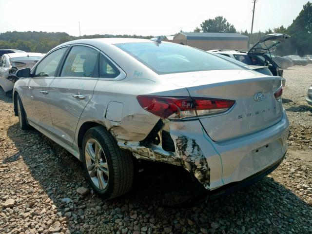 5NPE34AF8JH630246 - 2018 HYUNDAI SONATA SPO SILVER photo 3