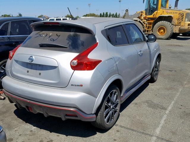 JN8AF5MR6ET362692 - 2014 NISSAN JUKE S SILVER photo 4