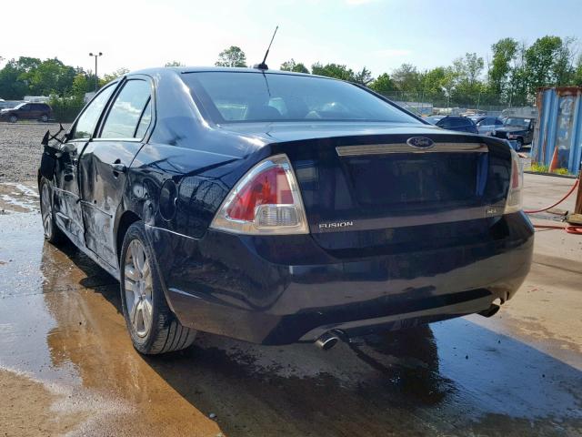 3FAHP08139R116193 - 2009 FORD FUSION SEL BLUE photo 3