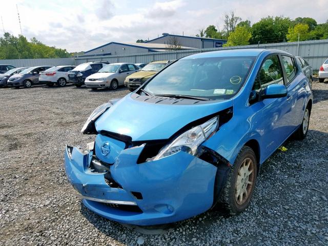 1N4AZ0CP2DC405967 - 2013 NISSAN LEAF S BLUE photo 2