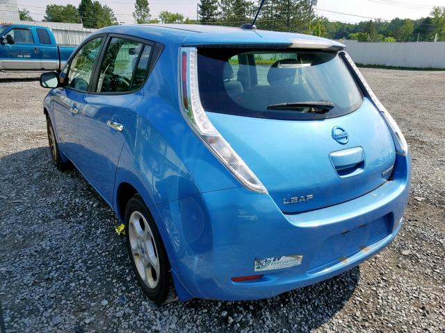 1N4AZ0CP2DC405967 - 2013 NISSAN LEAF S BLUE photo 3