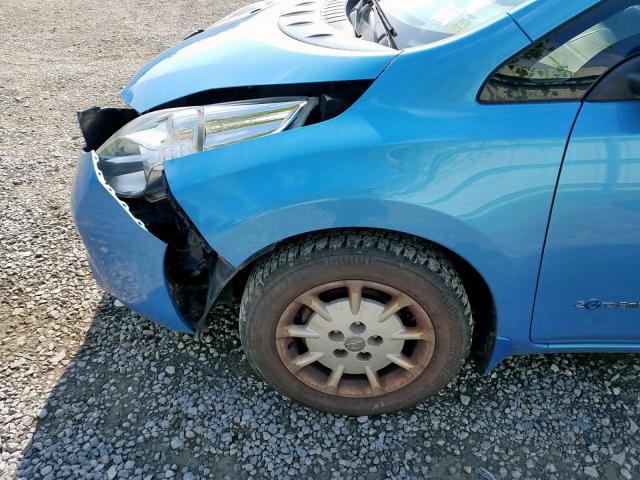 1N4AZ0CP2DC405967 - 2013 NISSAN LEAF S BLUE photo 9