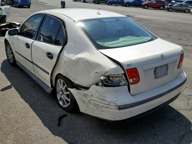 YS3FB49S941055118 - 2004 SAAB 9-3 LINEAR WHITE photo 3