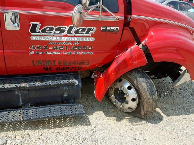 3FRNX65F07V418502 - 2007 FORD F650 SUPER RED photo 9