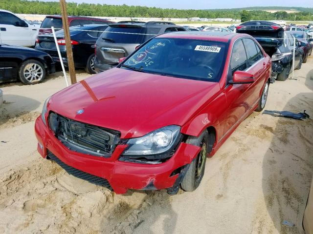 WDDGF4HB2DR250700 - 2013 MERCEDES-BENZ C 250 RED photo 2