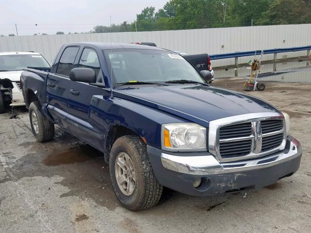 1D7HW48N55S310350 - 2005 DODGE DAKOTA QUA BLUE photo 1