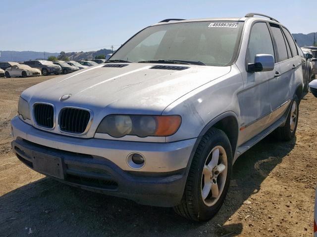 WBAFA53561LM84913 - 2001 BMW X5 3.0I SILVER photo 2