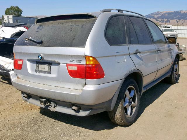 WBAFA53561LM84913 - 2001 BMW X5 3.0I SILVER photo 4