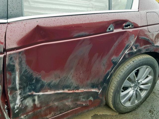 1HGCP3F86BA020713 - 2011 HONDA ACCORD EXL BURGUNDY photo 10