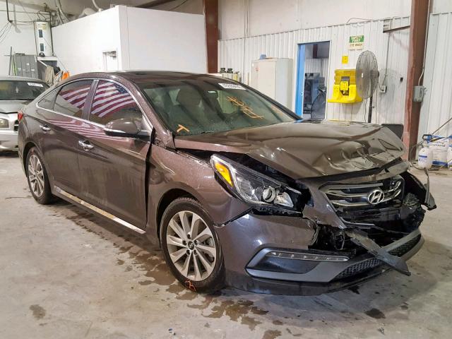 5NPE34AF5GH344539 - 2016 HYUNDAI SONATA SPO CHARCOAL photo 1