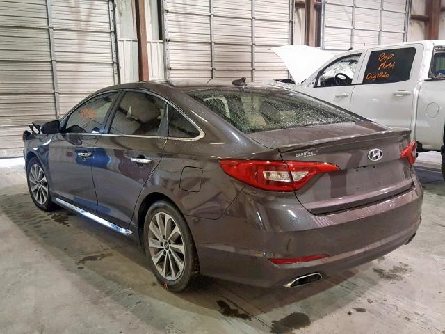 5NPE34AF5GH344539 - 2016 HYUNDAI SONATA SPO CHARCOAL photo 3