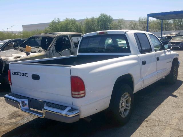 1B7HL2AN31S262388 - 2001 DODGE DAKOTA QUA WHITE photo 4