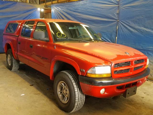 1B7HG2AZXYS604744 - 2000 DODGE DAKOTA QUA RED photo 1